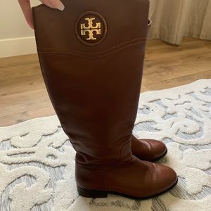 Tory Burch Claire Everly calf leather riding boots
